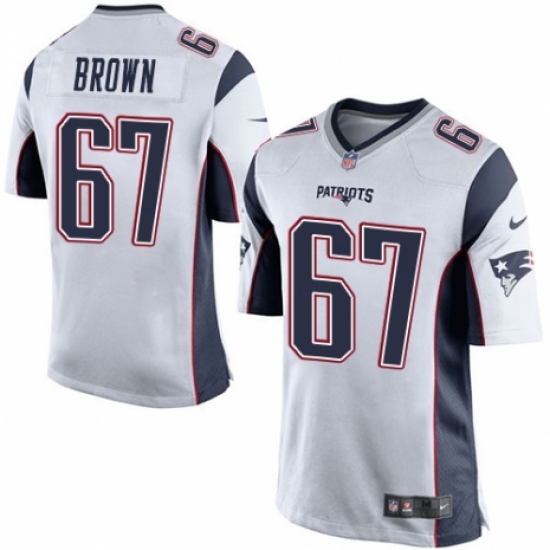 Men's Nike New England Patriots #67 Trent Brown Game White NFL Jersey - Ujersey