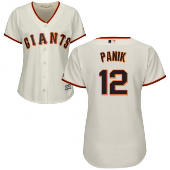 Women's Majestic San Francisco Giants #12 Joe Panik Replica Cream Home Cool Base MLB Jersey - Ujersey