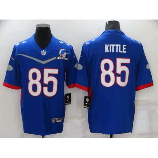 Men's San Francisco 49ers #85 George Kittle Nike Royal 2022 NFC Pro Bowl Limited Player Jersey - Ujersey