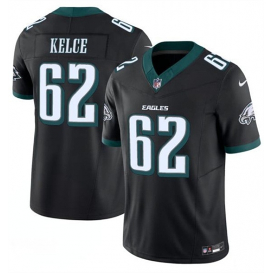Men's Philadelphia Eagles #62 Jason Kelce Black 2024 F.U.S.E. Vapor Untouchable Limited Football Stitched Jersey - Ujersey