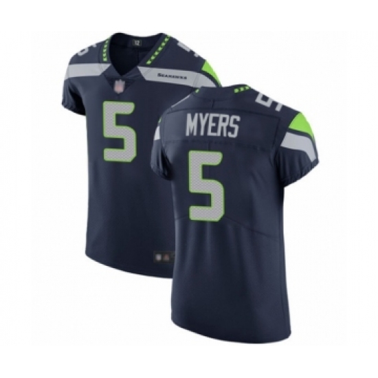 Men's Seattle Seahawks #5 Jason Myers Navy Blue Team Color Vapor Untouchable Elite Player Football Jersey - Ujersey