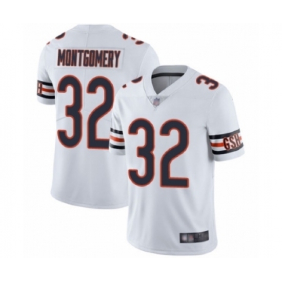 Men's Chicago Bears #32 David Montgomery White Vapor Untouchable Limited Player Football Jersey - Ujersey