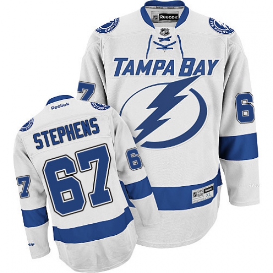 Youth Reebok Tampa Bay Lightning #67 Mitchell Stephens Authentic White Away NHL Jersey - Ujersey