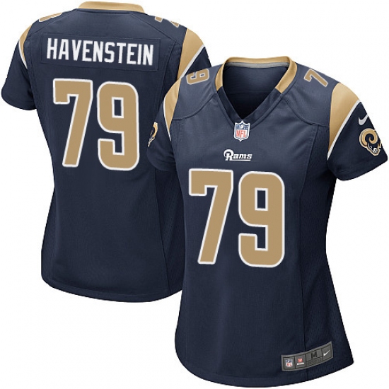 Women's Nike Los Angeles Rams #79 Rob Havenstein Game Navy Blue Team Color NFL Jersey - Ujersey
