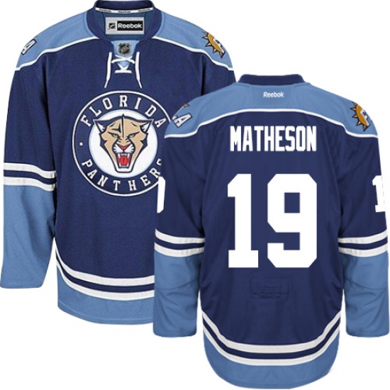 Men's Reebok Florida Panthers #19 Michael Matheson Authentic Navy Blue Third NHL Jersey - Ujersey