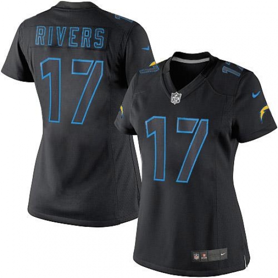 Women's Nike Los Angeles Chargers #17 Philip Rivers Limited Black Impact NFL Jersey - Ujersey