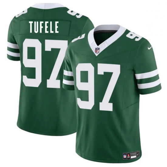 Men's New York Jets #97 Jay Tufele Green 2025 F.U.S.E. Vapor Untouchable Limited Football Stitched Jersey - Ujersey