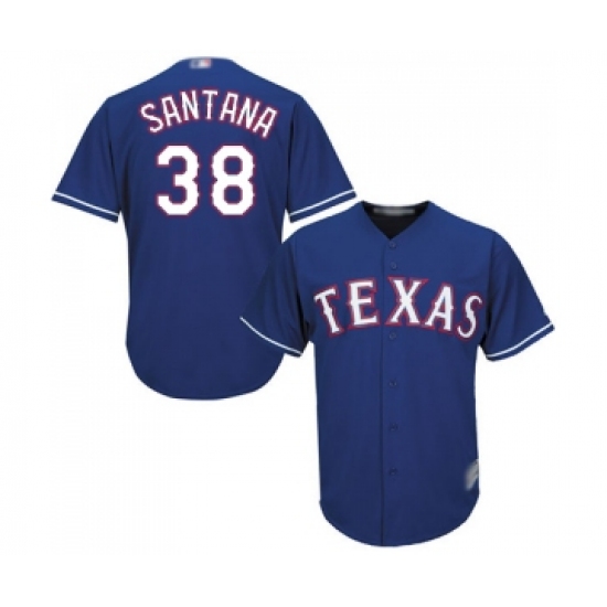 Youth Texas Rangers #38 Danny Santana Replica Royal Blue Alternate 2 Cool Base Baseball Jersey - Ujersey