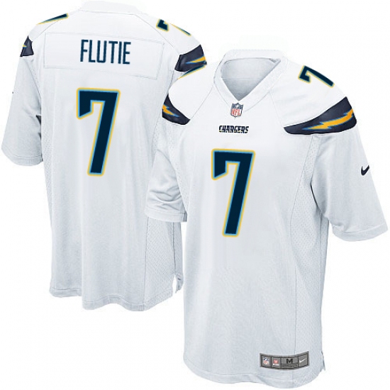 Men's Nike Los Angeles Chargers #7 Doug Flutie Game White NFL Jersey - Ujersey