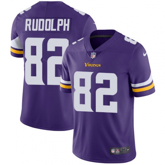 Men's Nike Minnesota Vikings #82 Kyle Rudolph Purple Team Color Vapor Untouchable Limited Player NFL Jersey - Ujersey