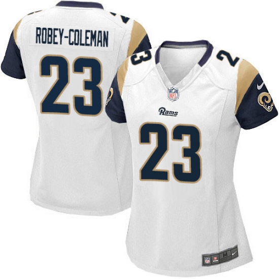 Women's Nike Los Angeles Rams #23 Nickell Robey-Coleman Game White NFL Jersey - Ujersey