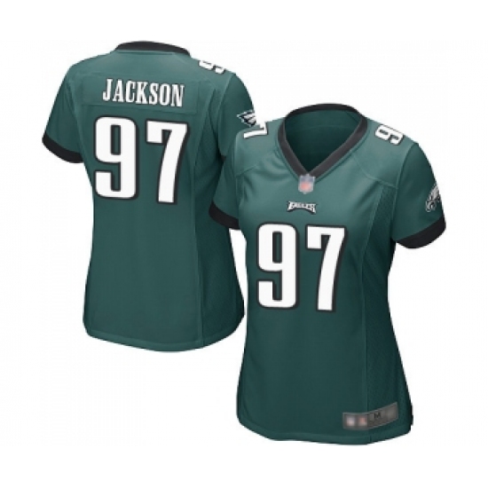 Women's Philadelphia Eagles #97 Malik Jackson Game Midnight Green Team Color Football Jersey - Ujersey