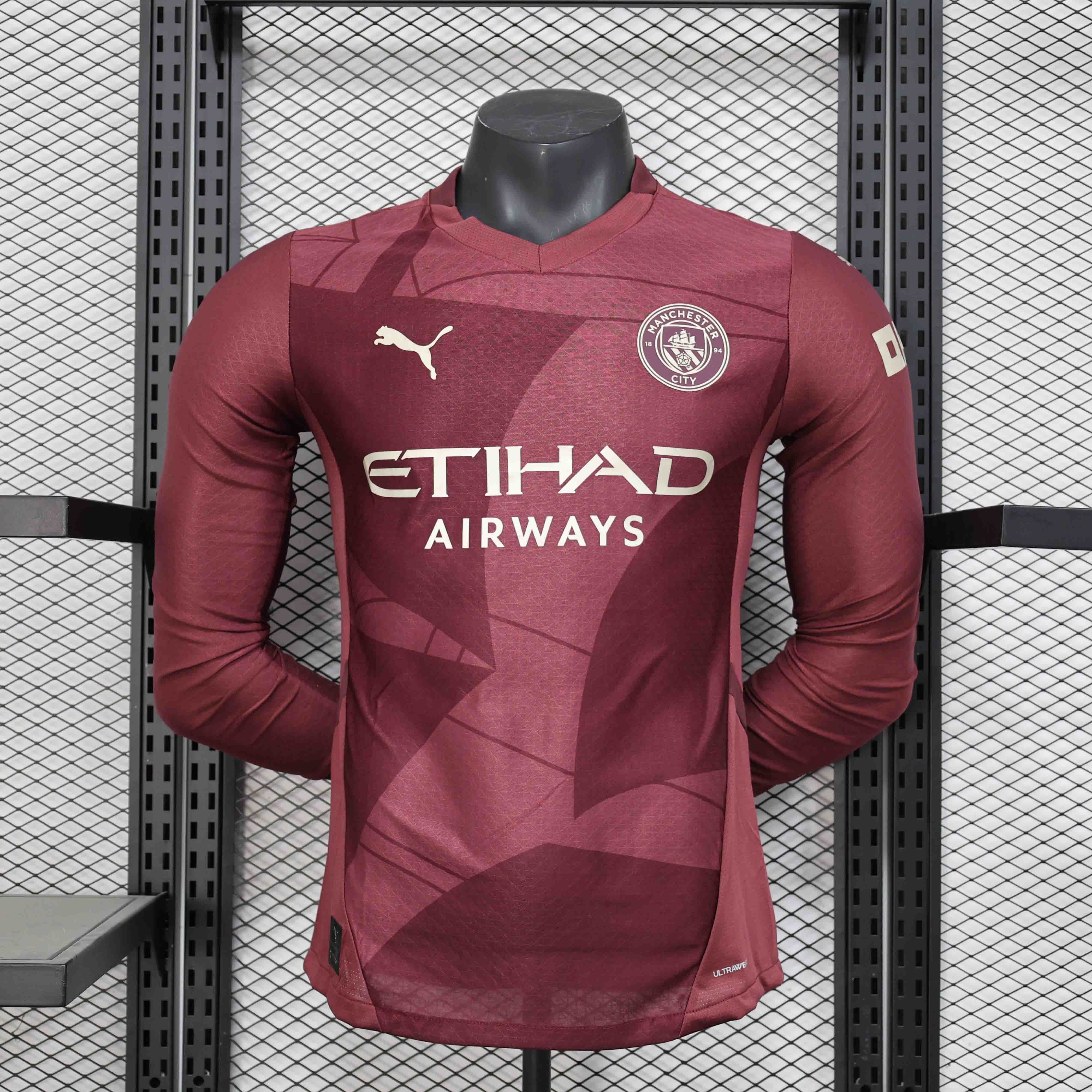 Manchester City  Third Away Long Sleeve Football Jersey Shirt 2024/25 - Ujersey NHL