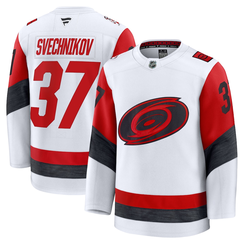 Men's Carolina Hurricanes Andrei Svechnikov Fanatics White Away Premium Jersey - Ujersey Shop