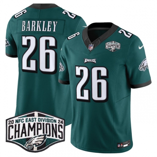 Men's Philadelphia Eagles #26 Saquon Barkley Green 2024 NFC East Champions F.U.S.E. Vapor Untouchable Limited Stitched Football Jersey - Ujersey