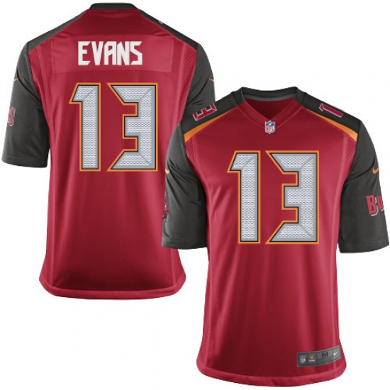 Men's Nike Tampa Bay Buccaneers #13 Mike Evans Game Red Team Color NFL Jersey