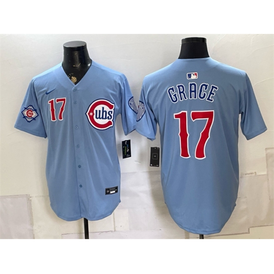Men's Chicago Cubs #17 Mark Grace Blue 2026 2nd Alternate Limited Stitched Baseball Jersey
