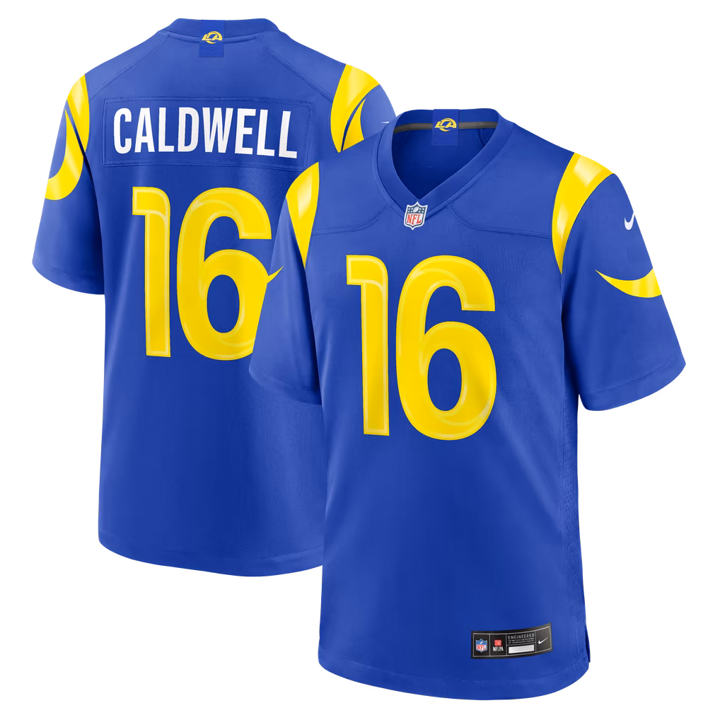 Men's Los Angeles Rams Matthew Caldwell Nike Royal Team Game Jersey - Ujersey