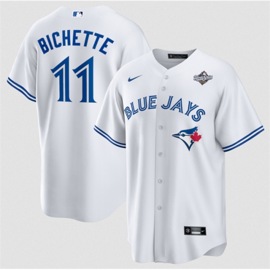 Men's Toronto Blue Jays #11 Bo Bichette White 2025 World Series Home Cool Base Stitched Jersey - Ujersey