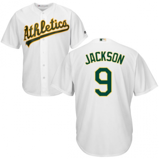 Youth Majestic Oakland Athletics #9 Reggie Jackson Replica White Home Cool Base MLB Jersey - Ujersey
