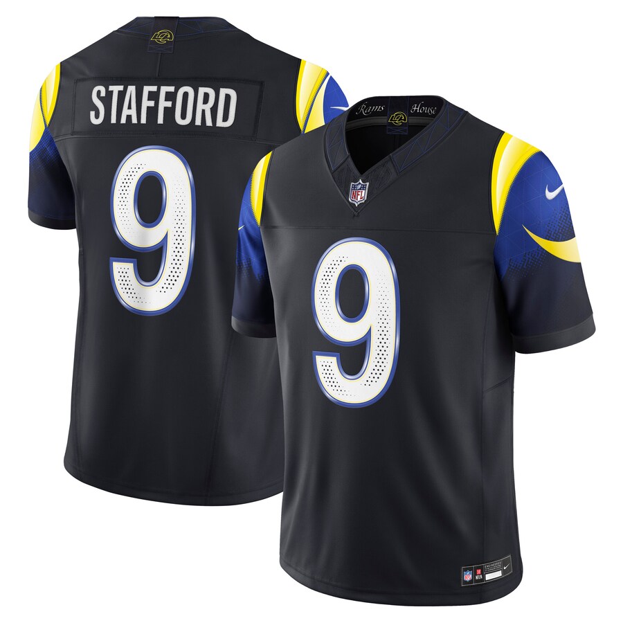 Men's Nike Matthew Stafford Midnight Blue Los Angeles Rams 2025 Rivalries Collection Limited Jersey - Ujersey NHL