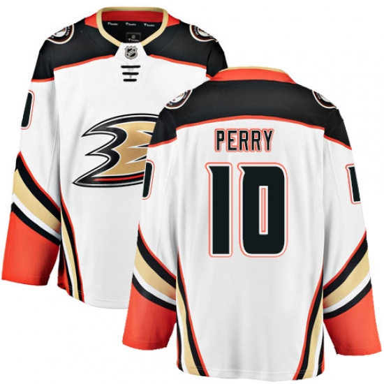 Men's Anaheim Ducks #10 Corey Perry Fanatics Branded White Away Breakaway NHL Jersey - Ujersey
