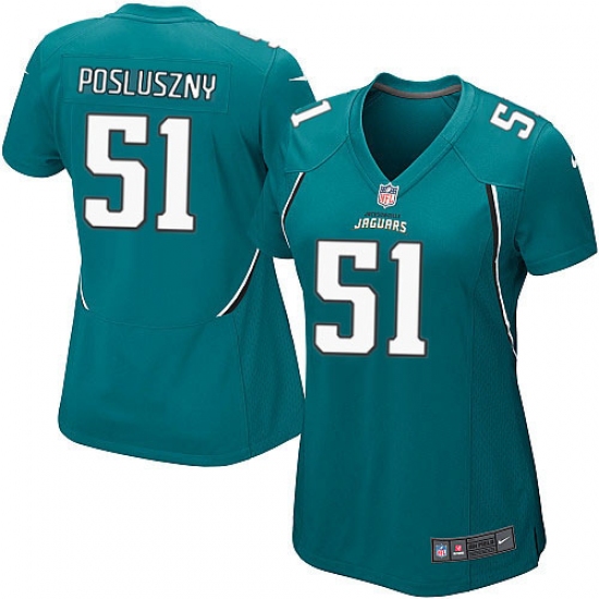 Women's Nike Jacksonville Jaguars #51 Paul Posluszny Game Teal Green Team Color NFL Jersey