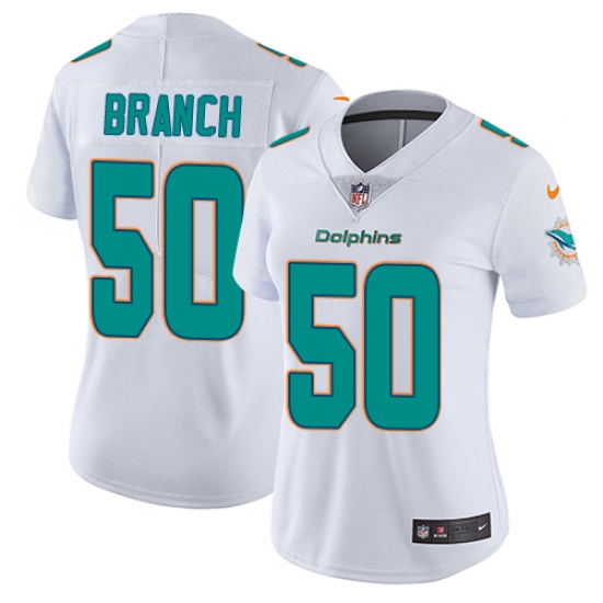 Women's Nike Miami Dolphins #50 Andre Branch White Vapor Untouchable Limited Player NFL Jersey - Ujersey