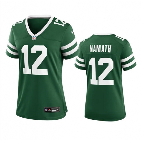 Women's New York Jets #12 Joe Namath Green 2024 Football Stitched Jersey(Run Small) - Ujersey