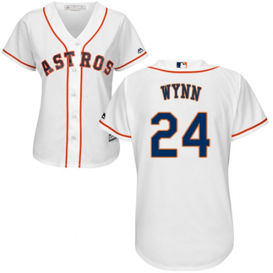 Women's Majestic Houston Astros #24 Jimmy Wynn Authentic White Home Cool Base MLB Jersey