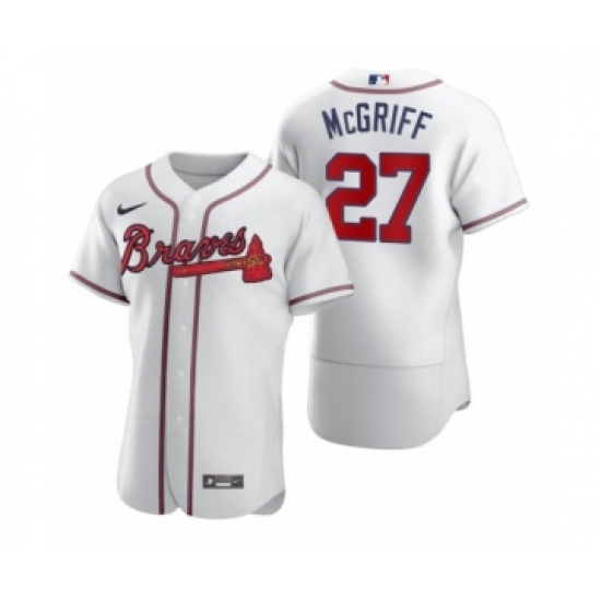 Men's Atlanta Braves #27 Fred McGriff Nike White 2020 Authentic Jersey - Ujersey