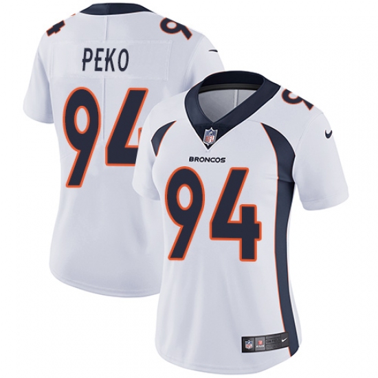 Women's Nike Denver Broncos #94 Domata Peko Elite White NFL Jersey - Ujersey