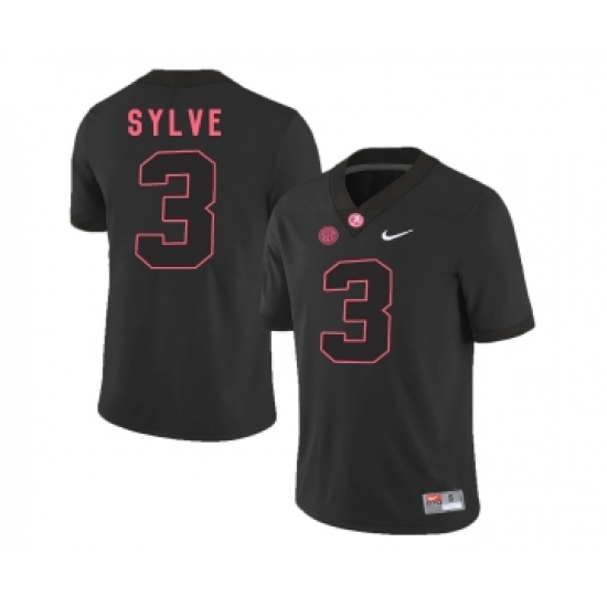 Alabama Crimson Tide 3 Bradley Sylve Black College Football Jersey - Ujersey