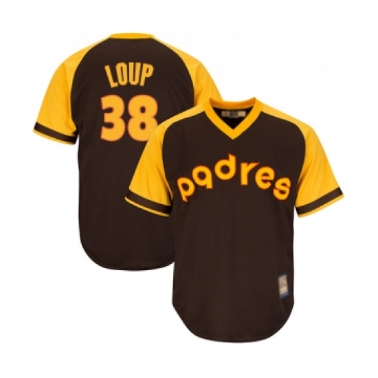 Men's San Diego Padres #38 Aaron Loup Replica Brown Alternate Cooperstown Cool Base Baseball Jersey - Ujersey