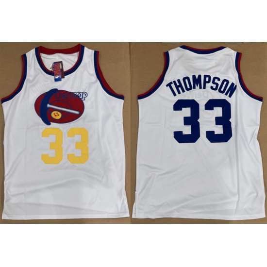 Men's Denver Nuggets #33 David Thompson White Stitched Basketball Jersey - Ujersey