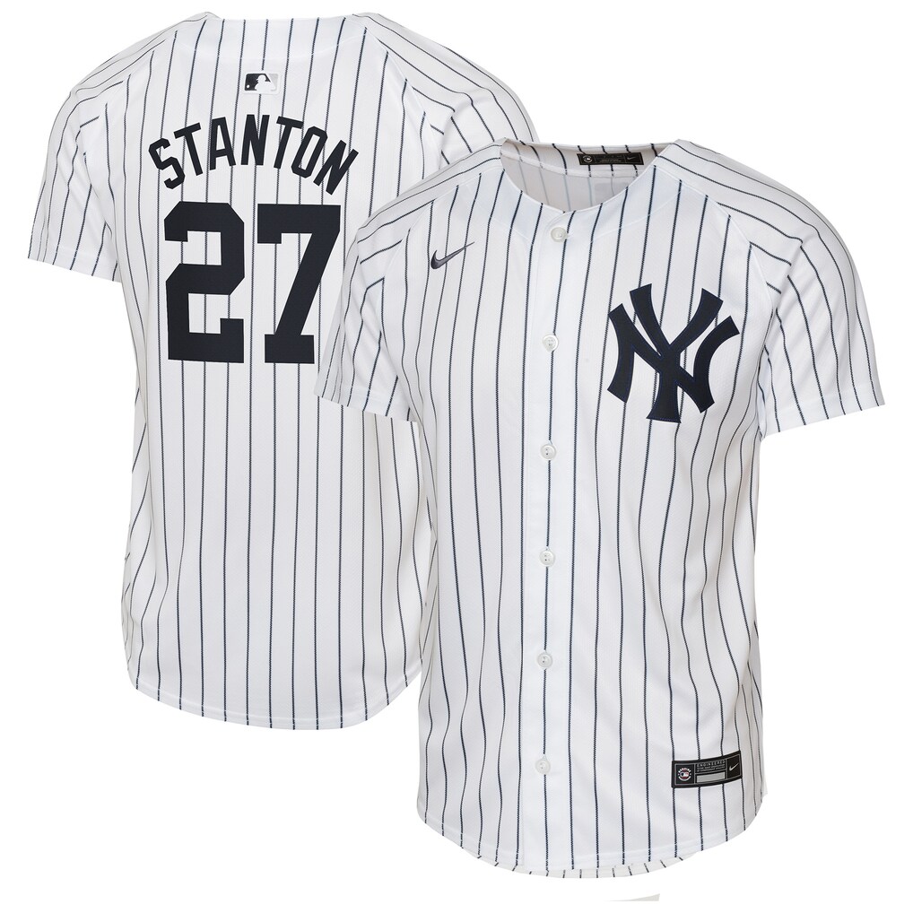 Youth New York Yankees Giancarlo Stanton Nike White Home Limited Player Jersey - SUjersey01