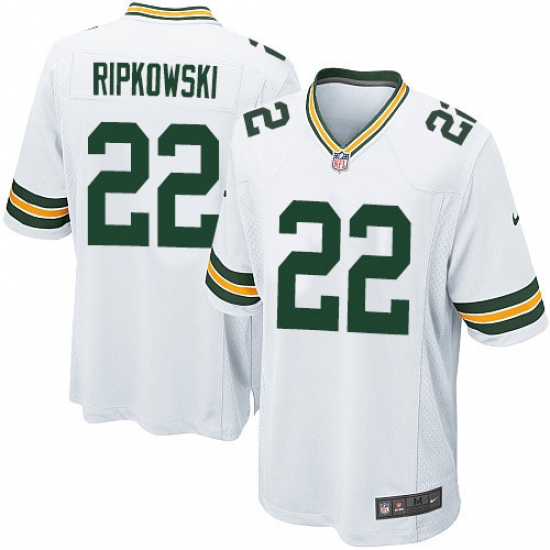 Men's Nike Green Bay Packers #22 Aaron Ripkowski Game White NFL Jersey - Ujersey
