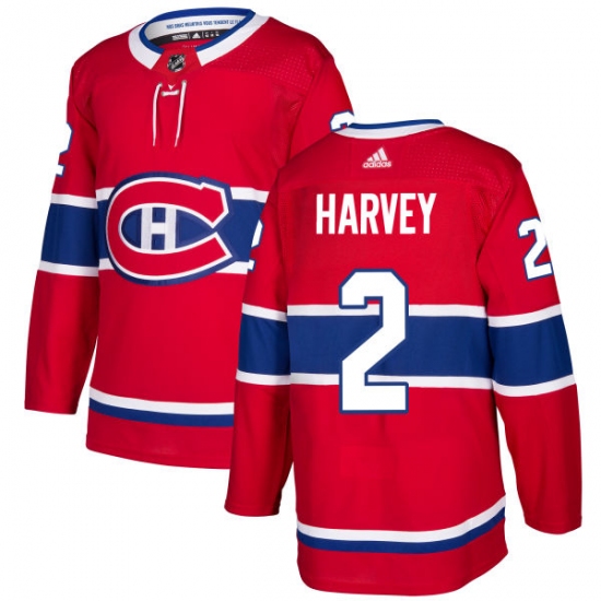 Men's Adidas Montreal Canadiens #2 Doug Harvey Authentic Red Home NHL Jersey - Ujersey