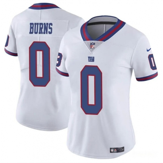 Women's New York Giants #0 Brian Burns White Stitched Jersey(Run Small) - Ujersey