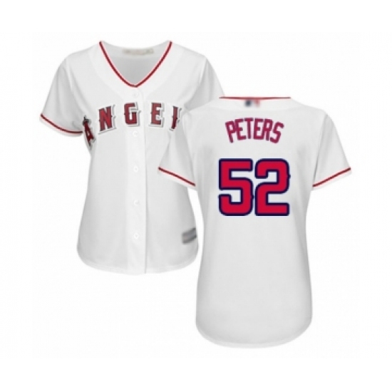 Women's Los Angeles Angels of Anaheim #52 Dillon Peters Authentic White Home Cool Base Baseball Player Jersey - Ujersey