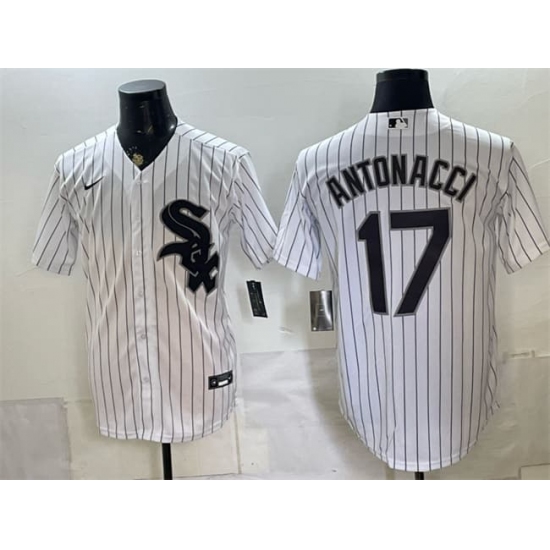 Men's Chicago White Sox #17 Sam Antonacci White Home Stitched Baseball Jersey - Ujersey