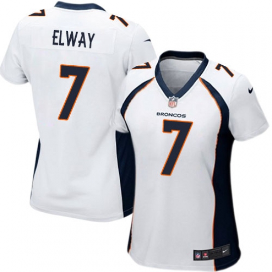 Women's Nike Denver Broncos #7 John Elway Game White NFL Jersey - Ujersey