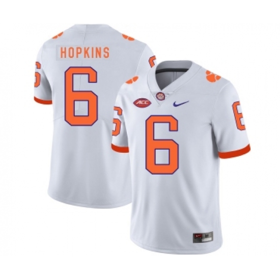 Clemson Tigers 6 DeAndre Hopkins White Nike College Football Jersey - Ujersey
