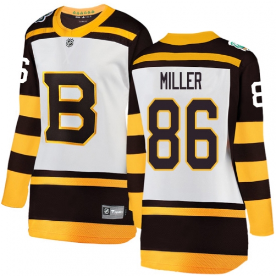 Women's Boston Bruins #86 Kevan Miller White 2019 Winter Classic Fanatics Branded Breakaway NHL Jersey - Ujersey