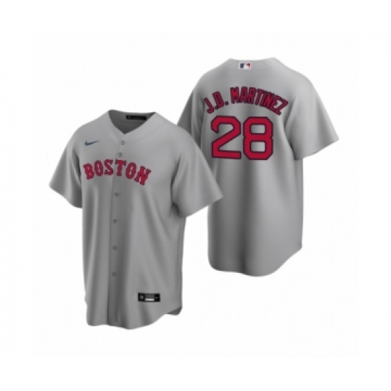 Men's Boston Red Sox #28 J.D. Martinez Nike Gray Replica Road Jersey - Ujersey
