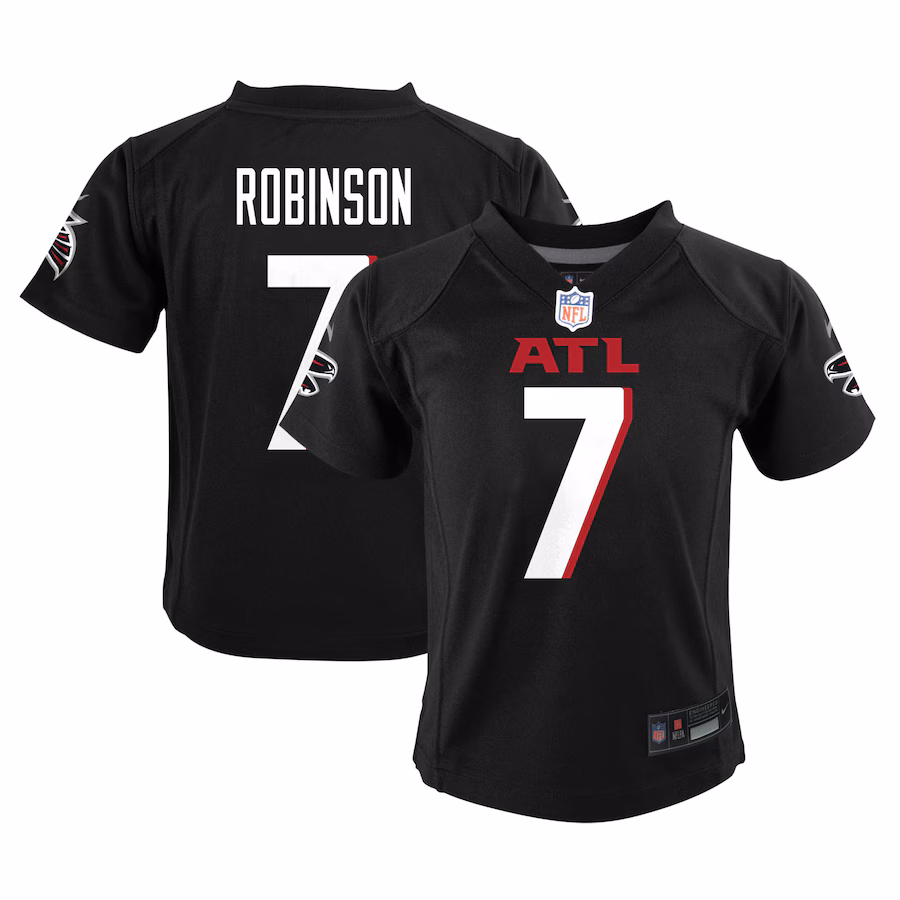 Toddler Atlanta Falcons Bijan Robinson Nike Black Game Jersey - Ujersey