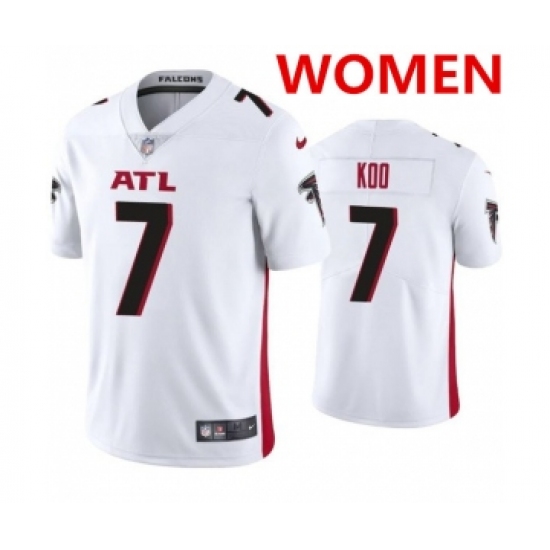 Women's Atlanta Falcons #7 Younghoe Koo New White Vapor Untouchable Limited Stitched NFL Jersey - Ujersey