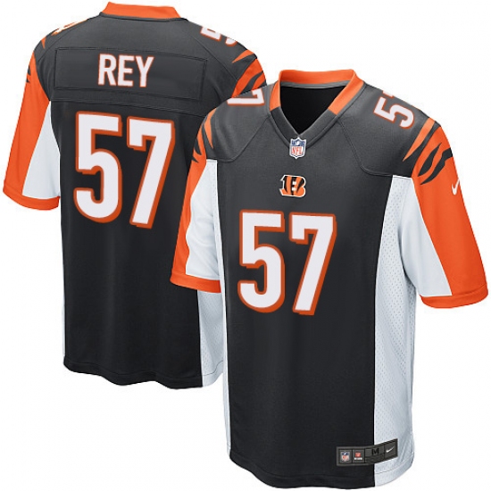 Men's Nike Cincinnati Bengals #57 Vincent Rey Game Black Team Color NFL Jersey - Ujersey