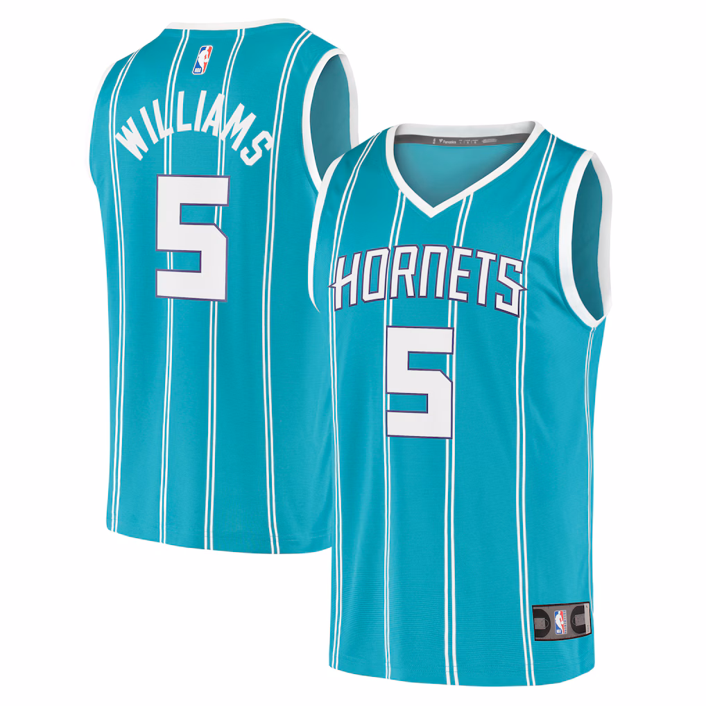 Men's Charlotte Hornets Mark Williams Fanatics Teal Fast Break Replica Player Jersey - Icon Edition - ujerseystore
