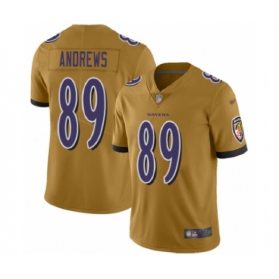Youth Baltimore Ravens #89 Mark Andrews Limited Gold Inverted Legend Football Jersey - Ujersey